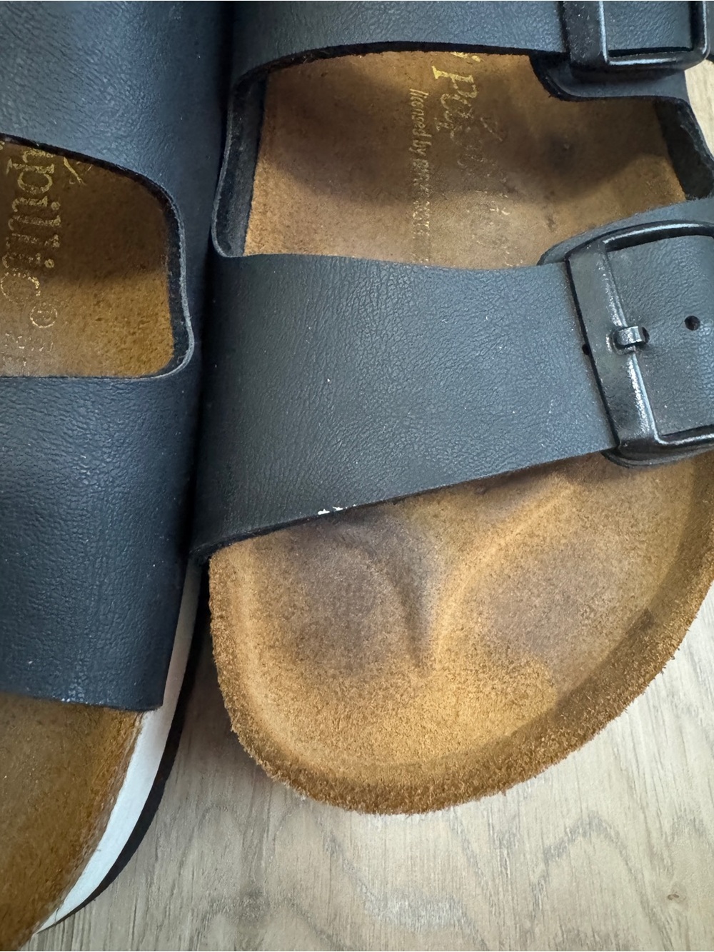 Papillio Birkenstock Sandals Womens Platform Chunky Lug Sole Black White Trim 7 - Picture 10 of 14